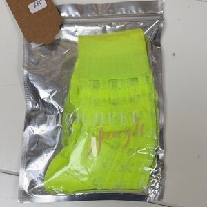 Free People Neon Yellow Lace Socks